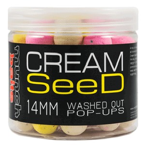 Munch baits plovoucí boilies pop-ups washed out cream seed 200 ml-18 mm