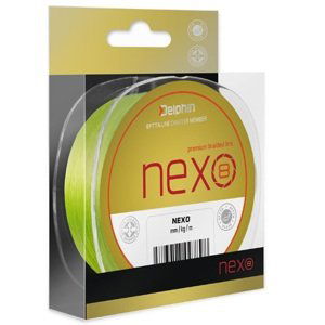 Delphin splétaná šňůrka nexo 8 fluo zelená - průměr 0,14 mm / nosnost 18,9 lb / návin 1300 m