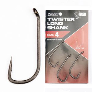 Nash háčky twister long shank micro barbed 10 ks-velikost 1