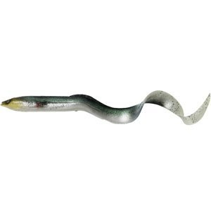 Savage gear gumová nástraha 3d real eel bulk green silver - 20 cm 27 g