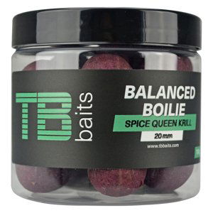 Tb baits vyvážené boilie balanced + atraktor spice queen krill 100 g - 20 mm