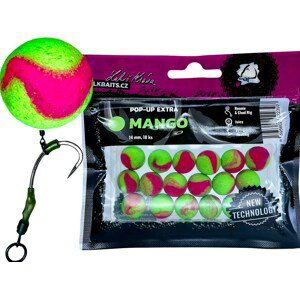 LK Baits Plovoucí Boilie PopUp Extra Mango Počet kusů: 14ks, Průměr: 18mm