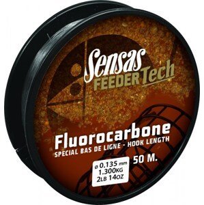 Sensas Fluorocarbon Feedertech 50 m Nosnost: 1,72kg, Průměr: 0,156mm