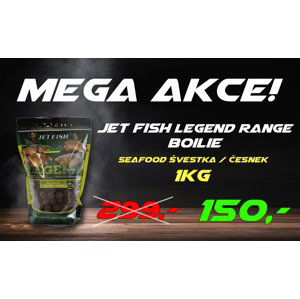 Mega Akce Jet Fish Legend Range Boilie Seafood Švestka / Česnek 1kg Hmotnost: 1kg, Průměr: 24mm