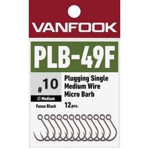 Vanfook Háčky PLB-49F Plugging Single Medium Wire Micro Barb 12ks Počet kusů: 12ks, Velikost háčku: #10