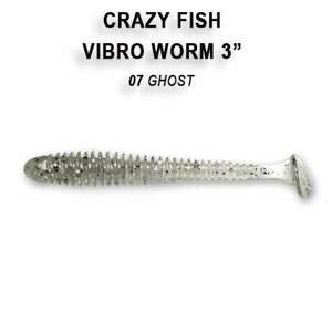 Crazy Fish Nástraha Vibro Worm 7,5 cm Varianta: Ghost