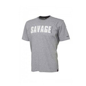 Savage Gear Tričko Simply Savage Tee - Light Grey Melangé Velikost: XL