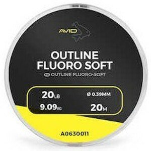 Avid Carp Návazcový Fluorocarbon Outline Fluoro-Soft 20m Varianta: 20lb, Nosnost: 9,09kg, Průměr: 0,39mm