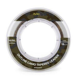 Avid Carp Šokový Vlasec Outline Camo Tapered Leaders Průměr: 0,28mm - 0,57mm