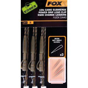 Fox Hotové Montáže Edges Camo Submerge Power Grip Lead Clip Kwik Change Nosnost: 30lb