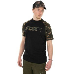 Fox Triko Raglan T Shirt Black Camo Velikost: M