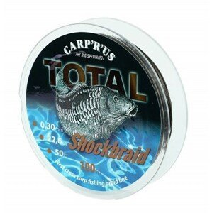 Carp ´R´ Us Carp´R ´Us Pletená Šnůra Total Shock Braid 100m Délka: 100m, Nosnost: 22,68kg, Průměr: 0,41mm