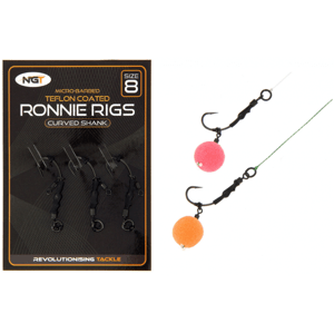 NGT Montáž Ronnie Rig & Teflon Hooks 3 pcs Varianta: Velikost Háčku 6