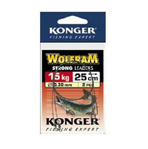 Konger Návazce Wolfram Strong 0,30mm 2ks Délka: 25cm, Nosnost: 15kg