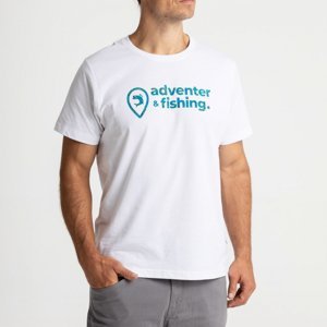 Adventer Fishing Tričko White & Bluefin Velikost: XL
