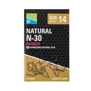 Preston Háčky Natural N-30 Hooks 15ks Velikost háčku: #14