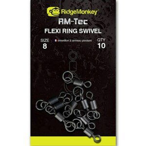 RidgeMonkey Obratlík RM-Tec Flexi Ring Swivel 10ks Velikost: 8
