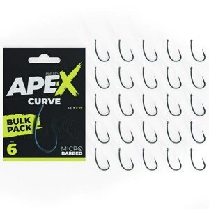 RidgeMonkey Háčky Ape-X Curve Barbed Bulk Pack 25 ks Počet kusů: 25ks, Velikost háčku: #4