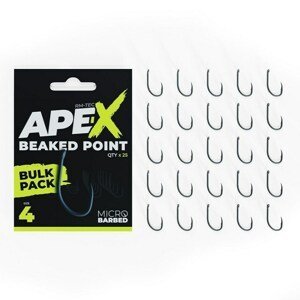 RidgeMonkey Háčky Ape-X Beaked Point Barbed Bulk Pack 25 ks Počet kusů: 25ks, Velikost háčku: #4