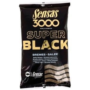 Sensas Krmení 3000 Dark Salty (Černé - Slané) 1kg Příchuť: Bremes (cejn-černý-slaný)