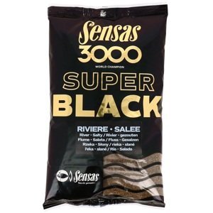 Sensas Krmení 3000 Dark Salty (Černé - Slané) 1kg Příchuť: Riviere (řeka-černá-slaná)