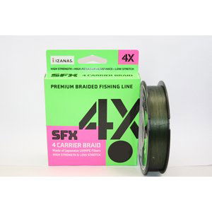 Sufix Pletená Šňůra SFX 4X Vis Green 270m Nosnost: 11,5kg, Průměr: 0,205mm