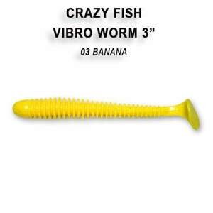 Crazy Fish Nástraha Vibro Worm 7,5 cm Varianta: BANANA