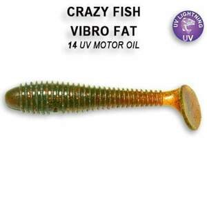 Crazy Fish Gumová Nástraha Vibro Fat 10cm 4ks Barva: Motor Oil, Délka cm: 10cm
