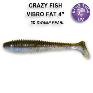 Crazy Fish Gumová Nástraha Vibro Fat 10cm 4ks Barva: SWAMP PERL, Délka cm: 10cm
