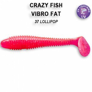 Crazy Fish Gumová Nástraha Vibro Fat 10cm 4ks Barva: LOLLIPOP, Délka cm: 10cm