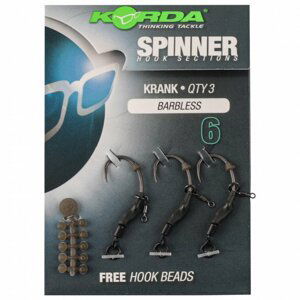 Korda Návazec Spinner hook sections Krank vel.4 Barbless