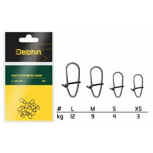 Delphin karabinky Fastlock micro snap L/12kg /10ks