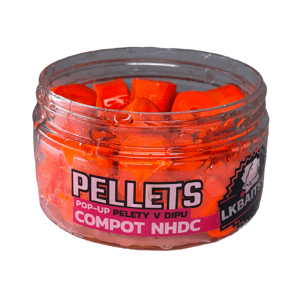 LK Baits POP-UP Pelety v dipu Compot NHDC 12mm, 40g