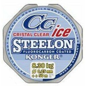 Konger vlasec Steelon Cristal Clear Fluorocarbon Ice 50m 0,12mm