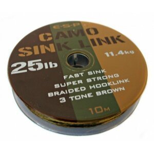 ESP návazcová šňůka Camo Sink Link Brown 15lb 10m