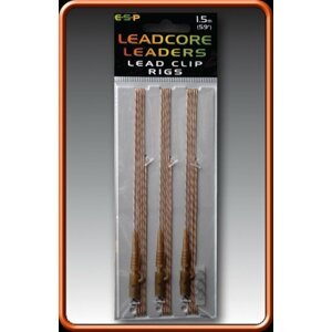 ESP návazce Leadcore Lead Clip 1m Sandy Gravel