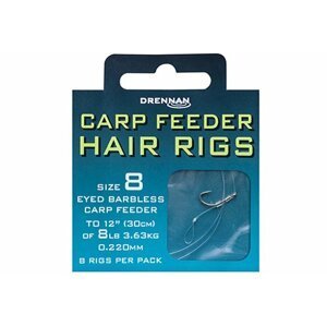 Drennan návazce Carp Feeder Hair Rigs Barbless 8 / 8lb