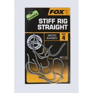 Fox háčky Edges Stiff Rig Straight Hooks vel. 6, 10 ks Micro Barbed