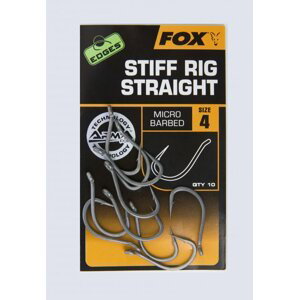 Fox háčky Edges Stiff Rig Straight Hooks vel. 7, 10 ks Micro Barbed