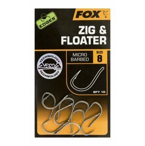 Fox háčky Edges Zig & Floater Hooks vel. 8, 10 ks Micro Barbed