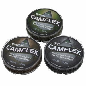 Gardner Olověná šňůrka Camflex Leadcore 45lb (20,4Kg) Camo Green Fleck 20m