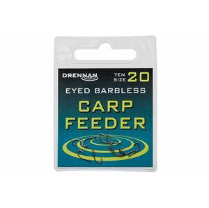 Drennan háčky bez protihrotu Eyed Carp Feeder Barbless vel. 8