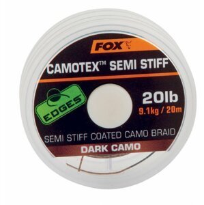Fox návazcová šňůrka Camotex Semi Stiff Coated Camo Braid 20m 35lb Dark Camo