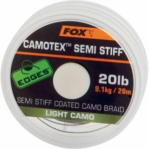 Fox návazcová šňůrka Camotex Semi Stiff Coated Camo Braid 20m 35lb Light Camo