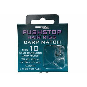 Drennan návazce Pushstop H'Rig Carp Match Barbless vel.14 / 5lb