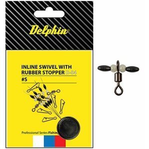 Delphin obratlík se stoperem Inline swivel with rubber stopper S / 0