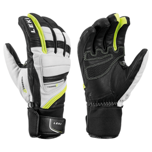 Lyžařské rukavice Leki Griffin Prime S Velikost rukavic: 8,5/ Barva: bílá/černá/žlutá