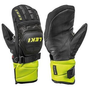 Lyžařské rukavice Leki Worldcup Race Coach Flex S GTX Junior Mitt Velikost rukavic: 5 / Barva: černá/žlutá