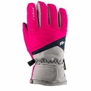 Dětské lyžařské rukavice Relax Laro Velikost rukavic: 12-14 / Barva: šedá/růžová
