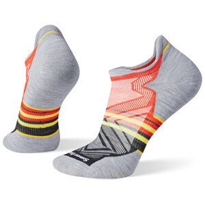 Ponožky Smartwool Run Targeted Cush Low Ankl Pattern Socks Velikost ponožek: 38-41 / Barva: červená/šedá
